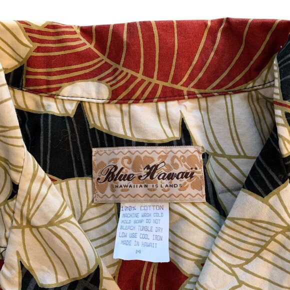 Vintage Blue Hawaii Hawaiian Shirt Men's Size M 100% Cotton Button Up Floral 90s - Picture 5 of 7